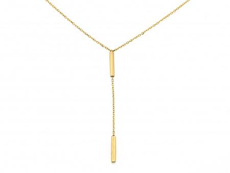 Złoty naszyjnik krawatka