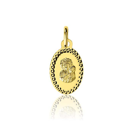 Złoty medalik Matka Boska