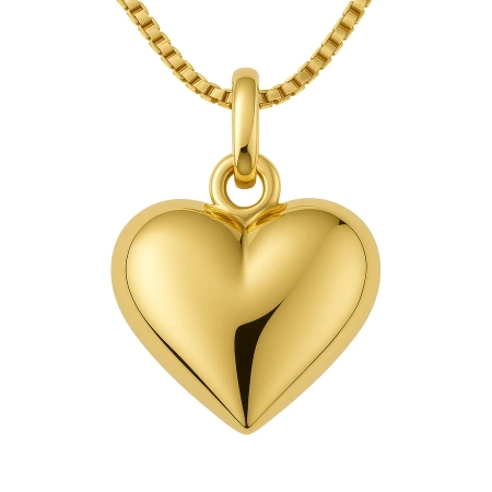 Złota zawieszka serce złote