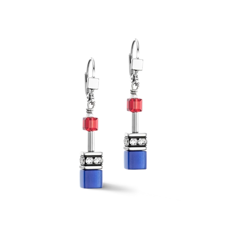 Kolczyki Coeur de Lion GeoCUBE Iconic earrings silver-royal