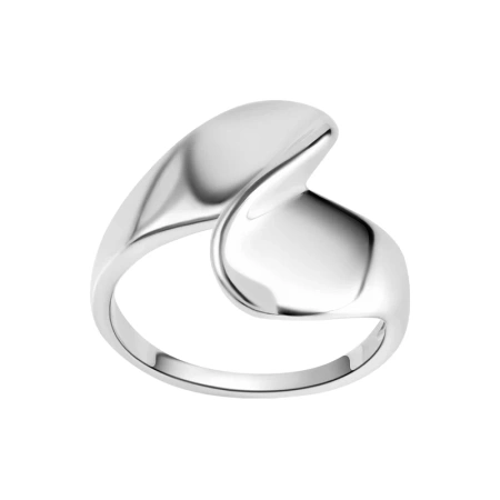 Pierścionek srebrny fala