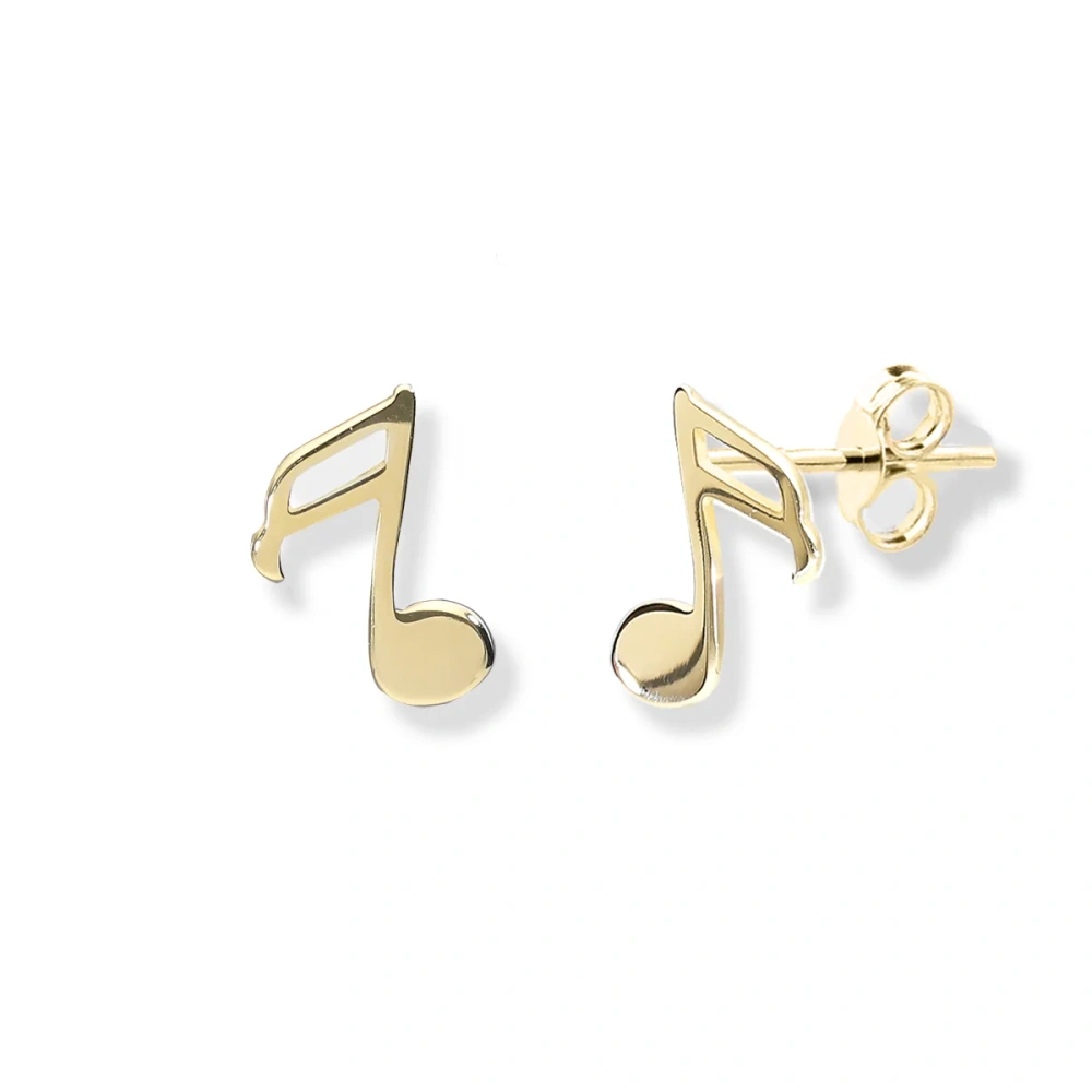 Kolczyki pozłacane nutki