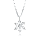 Naszyjnik srebrny śnieżynka z cyrkoniami