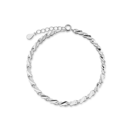 Bransoletka srebrna rodowana