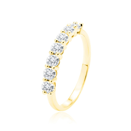 Pierścionek pozłacany z cyrkoniami