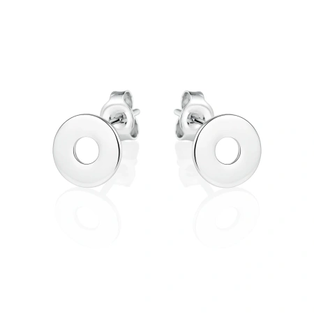 Kolczyki srebrne okrągłe blaszki