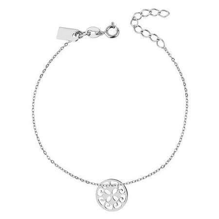 Srebrna bransoletka ażurowe kółko