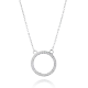 Naszyjnik srebrny kółko z cyrkoniami
