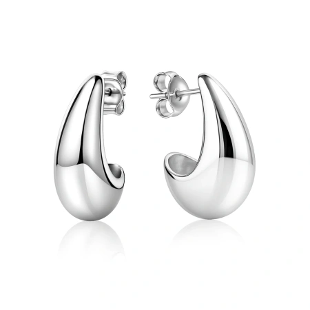 Kolczyki srebrne gładkie na sztyfcie