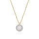 Złoty naszjnik z okrągłą zawieszką z diamentami