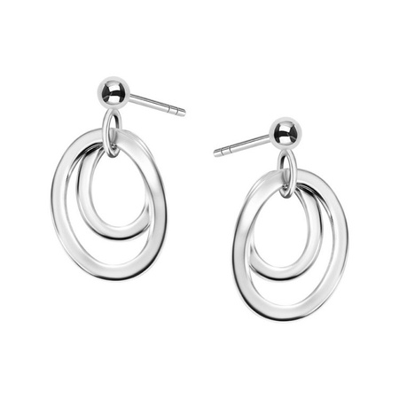 Kolczyki srebrne kółka wiszące