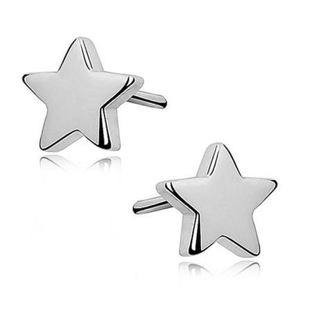 Kolczyki srebrne sztyfty gwiazdki