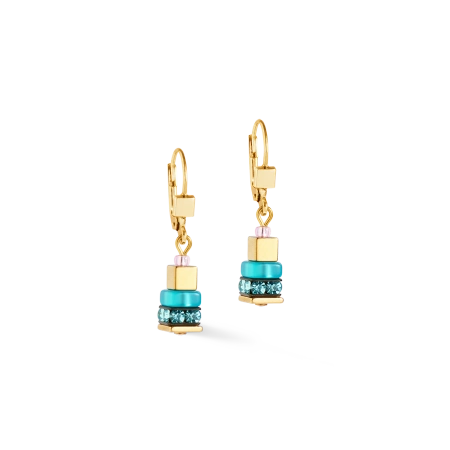 Kolczyki Boho Sunset Cube tęczowe