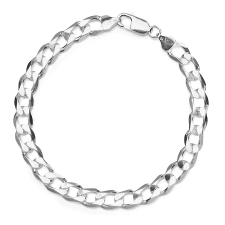 Bransoletka srebrna męska pancerka 21 cm