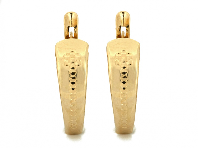 Złote kolczyki wiszące