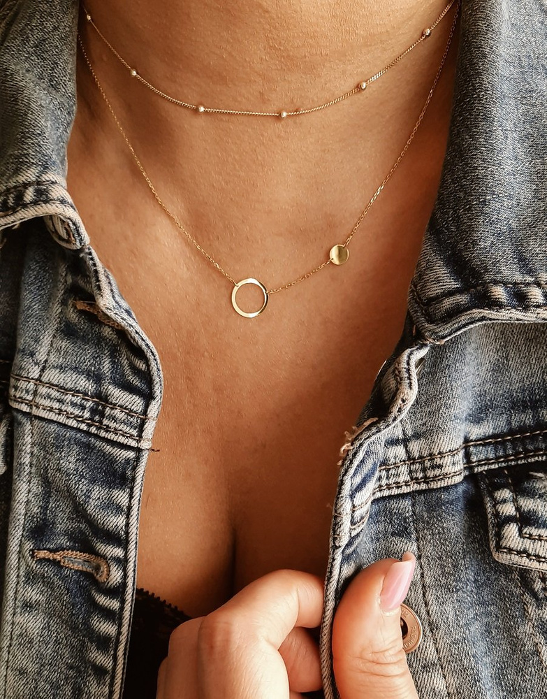 Naszyjnik pozłacany choker z kuleczkami