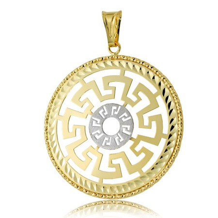 Złota zawieszka ażurowa duża