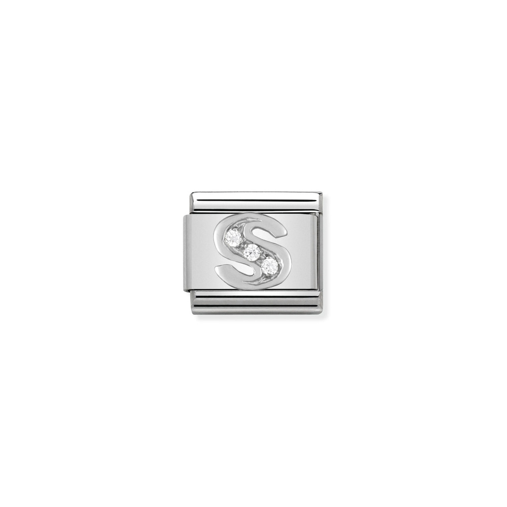 Element link do bransoletek Nomination Composable Stal + Srebro 925 S zircon