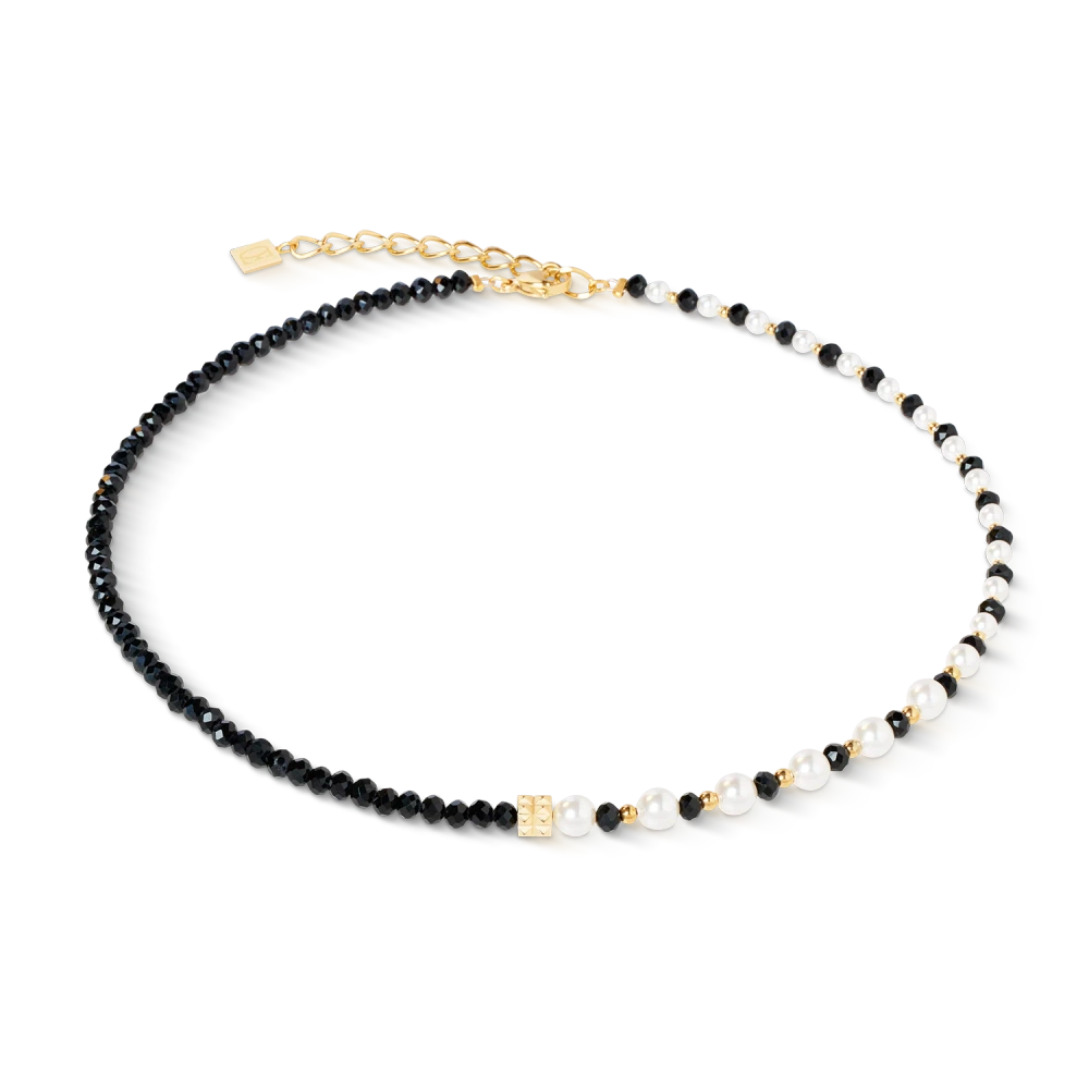 Naszyjnik Trinity Spikes złoto-czarny