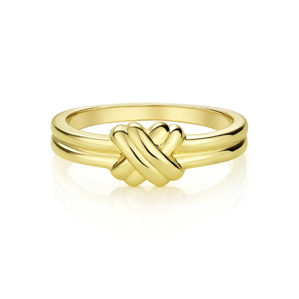 Pierścionek pozłacany z supełkiem