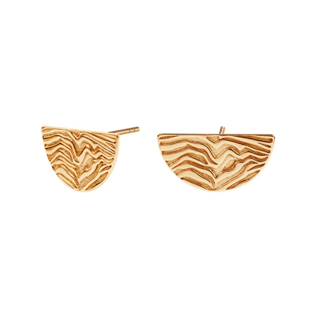 Kolczyki pozłacane półokrągłe