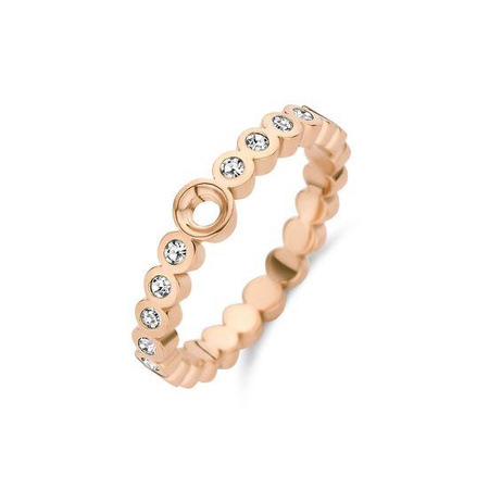 Pierścionek baza Melano Twisted Wave cyrkonie