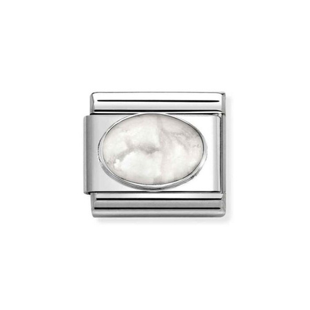 Element link do bransoletek Nomination Composable Stal + Srebro 925 matowy howlit