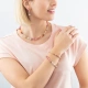 Bransoletka GeoCUBE® Iconic Precious różowo-pomarańczowa