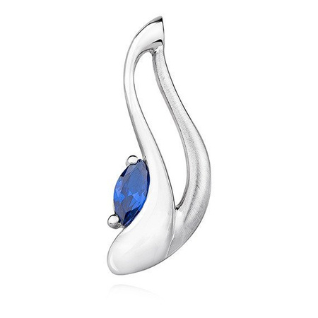Srebrna zawieszka z szafirową cyrkonią