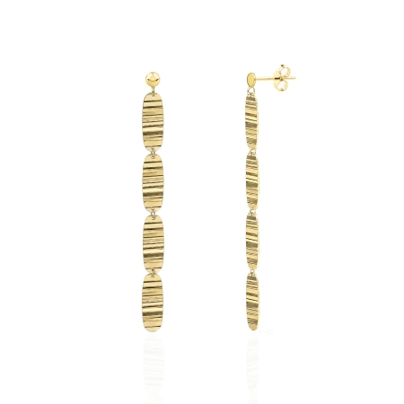 Kolczyki srebrne pozłacane długie