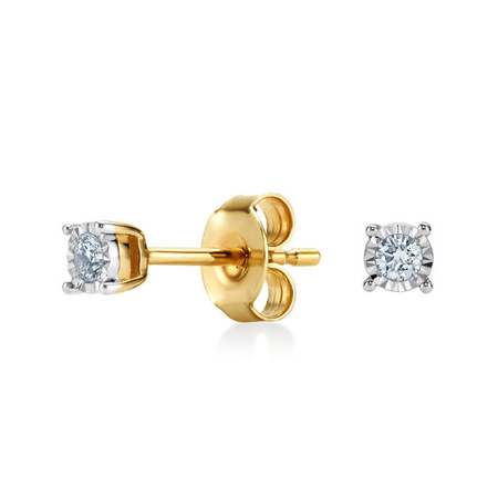 Złote kolczyki z diamentami