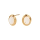 Kolczyki pozłacane z masą perłową