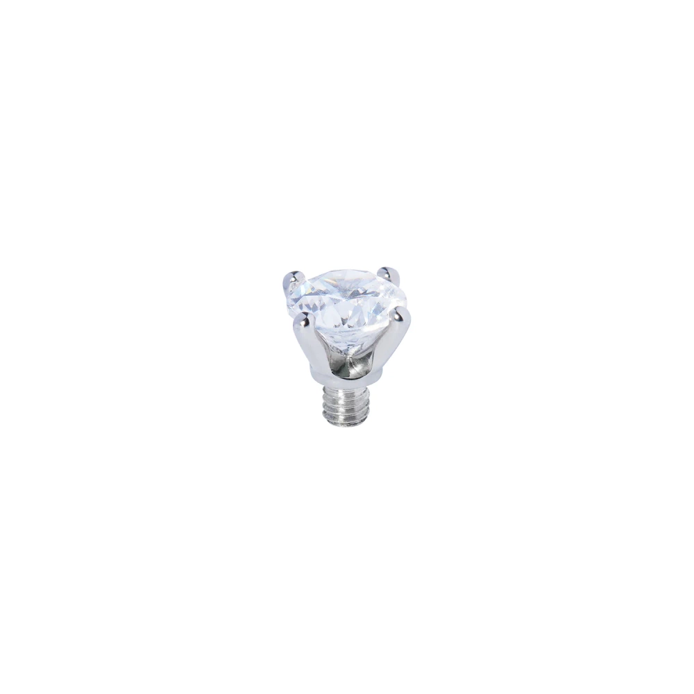 Element wkręcany top Qudo Arezzo 6mm stal Crystal