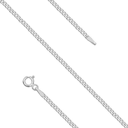 Łańcuszek srebrny pancerka rodowany 55 cm