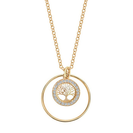 Naszyjnik srebrny pozłacany drzewko szczęścia