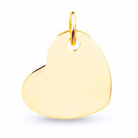 Srebrna pozłacana zawieszka serce gładkie