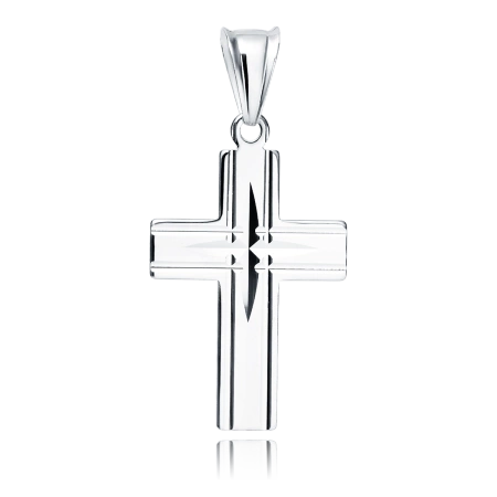 Srebrny krzyżyk srebrny rodowany