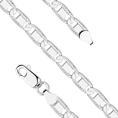 Srebrny łańcuszek, splot marina