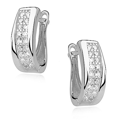 Kolczyki srebrne z cyrkoniami