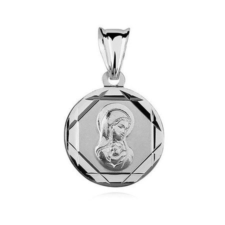 Srebrny  medalik, Matka Boska Madonna