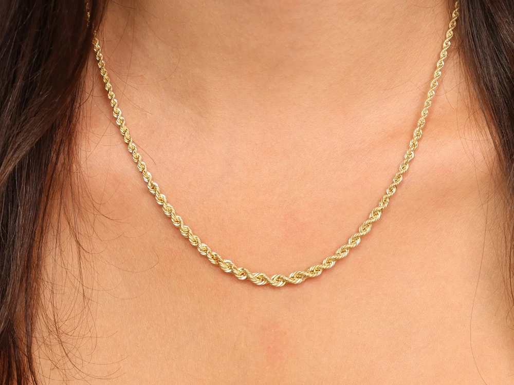 Złoty naszyjnik o splocie Korda 45 cm