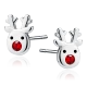 Kolczyki srebrne renifery