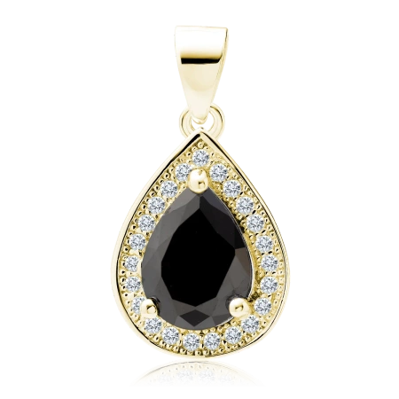 Pozłacana zawieszka łezka z cyrkoniami