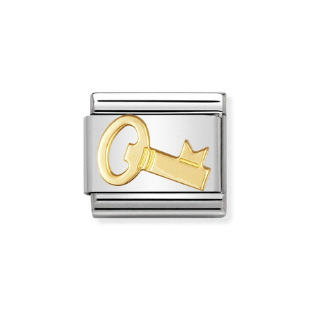 Element link do bransoletek Nomination Composable Stal + Złoto 18k klucz