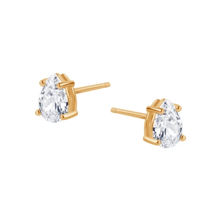 Kolczyki pozłacane z cyrkoniami