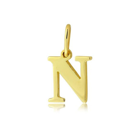 Złota literka N zawieszka