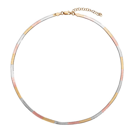 Naszyjnik srebrny kolia srebro pozłacane