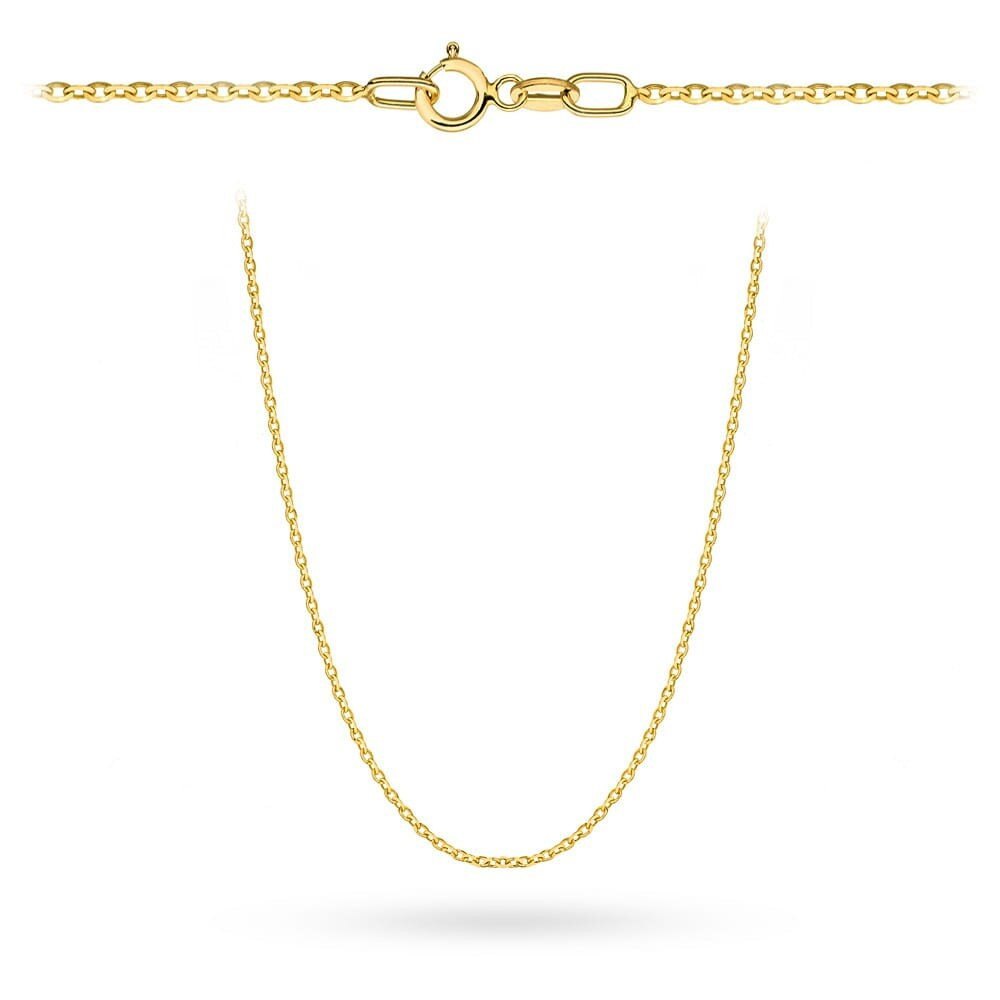 Łańcuszek złoty - splot rolo diamentowany 42 cm