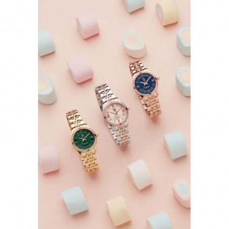 Zegarek damski Polo stal szlachetna pozłacany