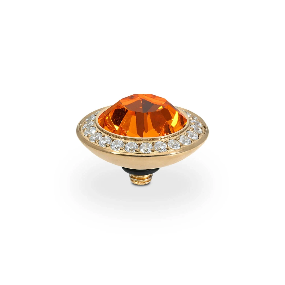 Element top wkręcany Qudo Tondo Deluxe 13mm stal pozłacana Sun